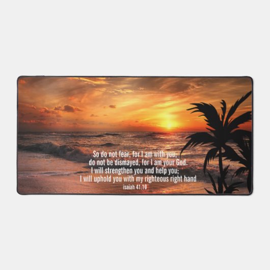 TRENDY ZONSONDERGANG NATUUR CHRISTELIJK BIJBELVERS BUREAUMAT (Voorkant)