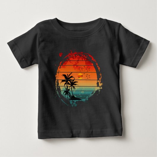 trendy zonsondergang palmboom (Voorkant)