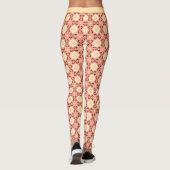 Trendy Zuidwesters Patroon Rozige Beige Leggings (Achterkant)