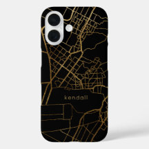 Trendy zwart en faux goud kaart ontwerp met naam