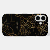 Trendy zwart en faux goud kaart ontwerp met naam Case-Mate iPhone case (Achterkant (horizontaal))