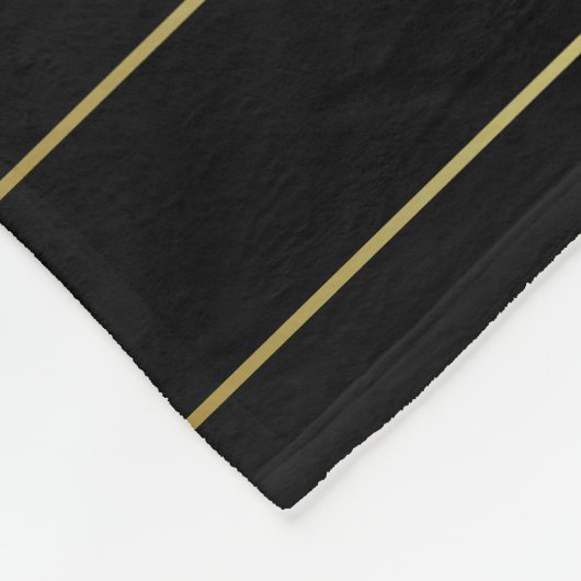 Trendy zwart en goud gestreept elegant ontwerp fleece deken (Hoek)