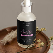Trendy zwart en roze 2 OZ druppelaar flesetiket Etiket