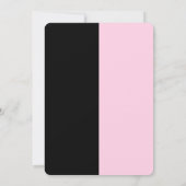 Trendy zwart en roze vet 30e verjaardagsfeestje kaart (Achterkant)