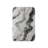 Trendy zwart en wit goud marmer badmat (Voorkant Verticaal)