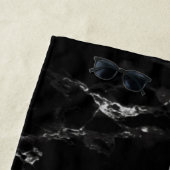 Trendy zwart en wit marmeren steen - zwart wit strandlaken (In situ)