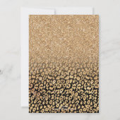 Trendy Zwart Goud Glitter Leopard Ombre Kaart (Achterkant)