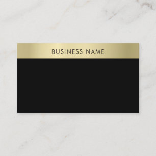 Trendy Zwart Goud Modern Eenvoudig Template Elegan Visitekaartje