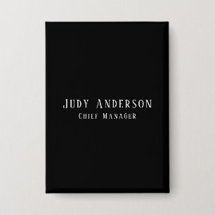 Trendy Zwart Grijs Professioneel Eenvoudig Serif L Button
