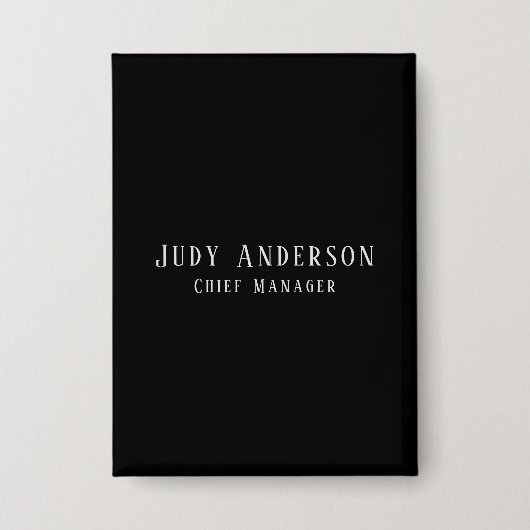 Trendy Zwart Grijs Professioneel Eenvoudig Serif L Button (Voorkant)