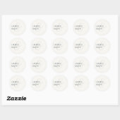 Trendy Zwart & Ivoor Script Bruiloft Ronde Sticker (Vel)