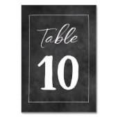 Trendy zwart krijtbord bruiloft thema Tafelnummer (Achterkant)