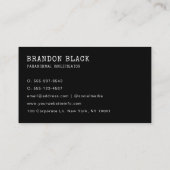 Trendy zwart minimalistische gotische paranormale  visitekaartje (Achterkant)