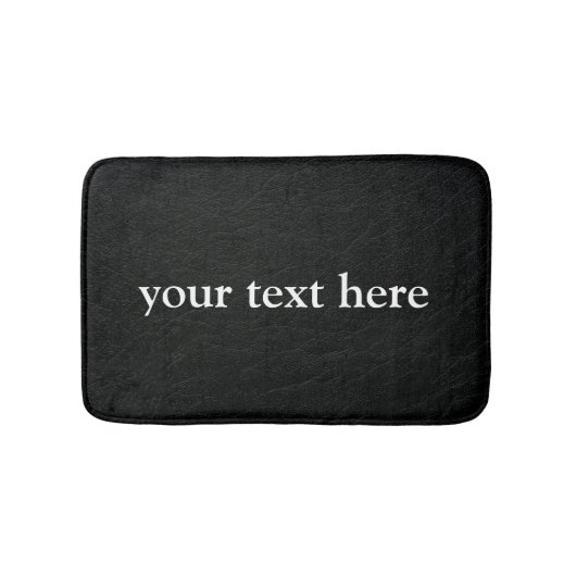 Trendy zwart monogram stijlvol badmat (Voorkant)