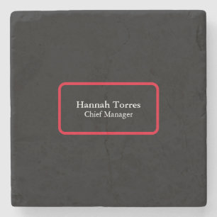 Trendy Zwart & Rood Plain Creatief Modern Stenen Onderzetter