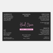 Trendy Zwart & Roze 4 OZ Cosmo Fles Wrap Label (Voorkant)