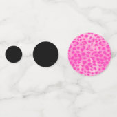 Trendy Zwart Roze Luipaard Cheetah Dierenprint Confetti (Achterkanten)