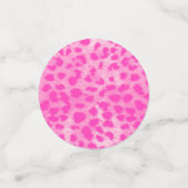 Trendy Zwart Roze Luipaard Cheetah Dierenprint Confetti (Kleine voorkant)