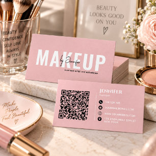 Trendy Zwart Roze & Wit Visitekaartje