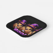 Trendy zwart Schattigee Halloween Capybara Boo Par Papieren Bordje (Gebogen)