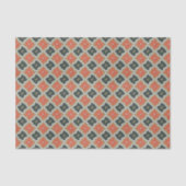 Trendy Zwart Sinaasappel Grijs Marokkaans Patroon Tissuepapier (Voorkant)