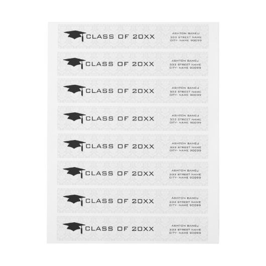 Trendy zwart typografie-Afstuderen (Vel)