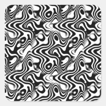 Trendy zwart-wit Abstract Swirls Pattern