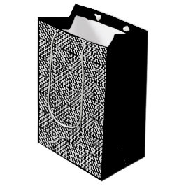 Trendy Zwart-Wit Aztec Design Gift Bag Medium Cadeauzakje