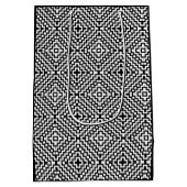 Trendy Zwart-Wit Aztec Design Gift Bag Medium Cadeauzakje (Achterkant)