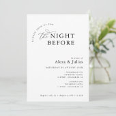 Trendy zwart-wit bruiloft repetitie kaart (Staand voorkant)