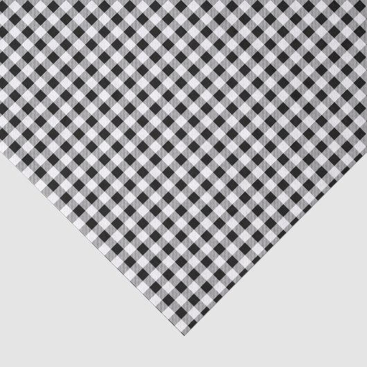 Trendy zwart-wit Buffalo geruite patroon Tissuepapier (Detail)