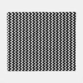 Trendy zwart-wit Chevron patroon Fleece Deken (Voorkant (Horizontaal))