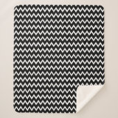 Trendy zwart-wit Chevron patroon Sherpa Deken (Voorkant)