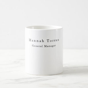 Trendy Zwart & Wit Eenvoudig Creatief Modern Koffiemok