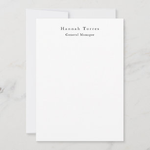 Trendy Zwart & Wit Eenvoudig Creatief Modern Notitiekaartje