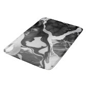 Trendy zwart-wit faux marmer badmat (Gekanteld)