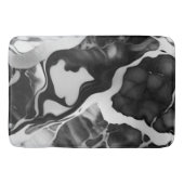 Trendy zwart-wit faux marmer badmat (Voorkant)