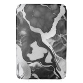 Trendy zwart-wit faux marmer badmat (Voorkant Verticaal)
