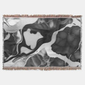 Trendy zwart-wit faux marmer deken (Voorkant)