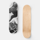 Trendy zwart-wit faux marmer persoonlijk skateboard (Voorkant)