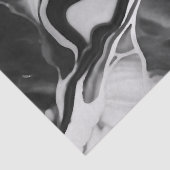 Trendy zwart-wit faux marmer tissuepapier (Detail)