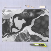 Trendy zwart-wit faux marmer tissuepapier (Craft)