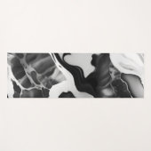 Trendy zwart-wit faux marmer yogamat (Voorkant (horizontaal))