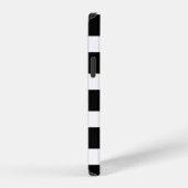 Trendy zwart-wit gestreept iPhone hoesje (Rechterkant)