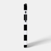Trendy zwart-wit gestreept iPhone hoesje (Linkerkant)