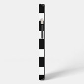 Trendy zwart-wit gestreept iPhone hoesje (Linkerkant)
