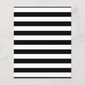 Trendy Zwart-Wit Gestreepte Prijslijst Kapsalon Flyer (Achterkant)