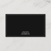 Trendy zwart-wit getatoeëerd Guy Tattoo Artist Visitekaartje (Achterkant)