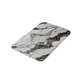 Trendy zwart-wit goud marmer badmat (Gekanteld)