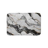 Trendy zwart-wit goud marmer badmat (Voorkant)